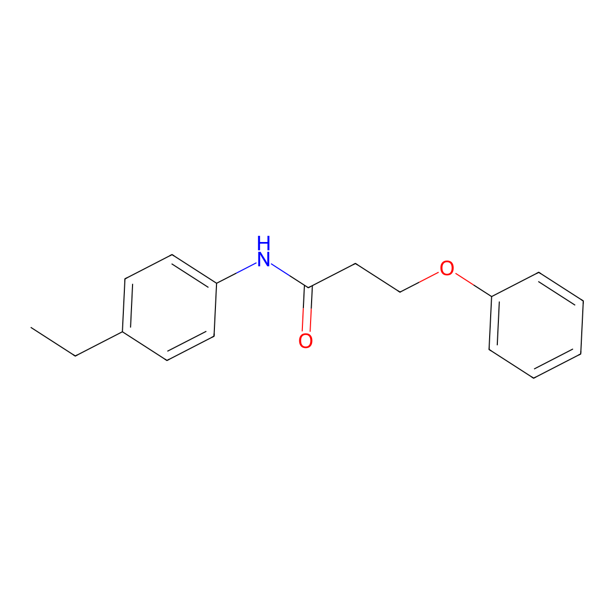 N-(4-ethylphenyl)-3-phenoxypropanamide molecular structure, CAS 304889-04-1