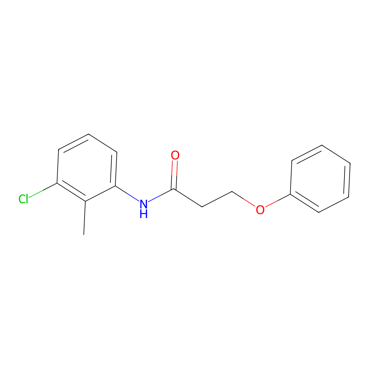 N-(3-chloro-2-methylphenyl)-3-phenoxypropanamide molecular structure, CAS 304889-05-2