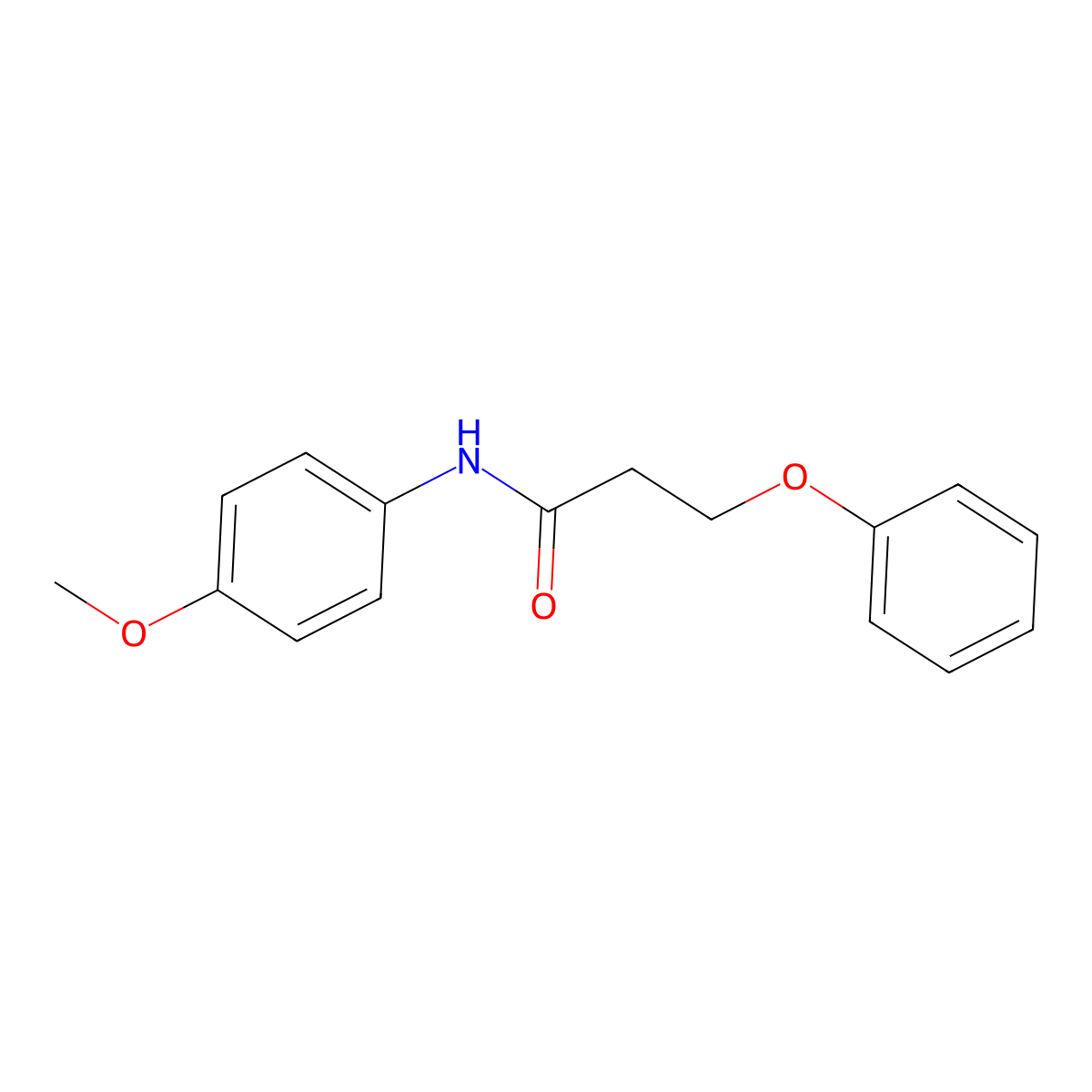 N-(4-methoxyphenyl)-3-phenoxypropanamide molecular structure, CAS 304889-06-3