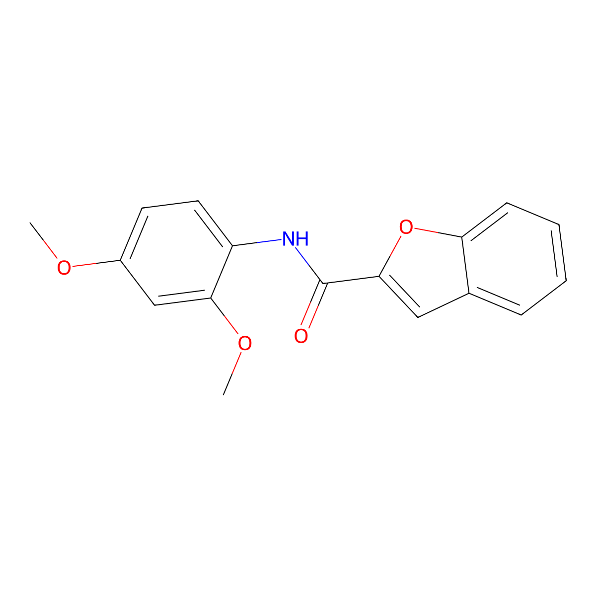 N-(2,4-dimethoxyphenyl)-1-benzofuran-2-carboxamide molecular structure, CAS 304889-20-1
