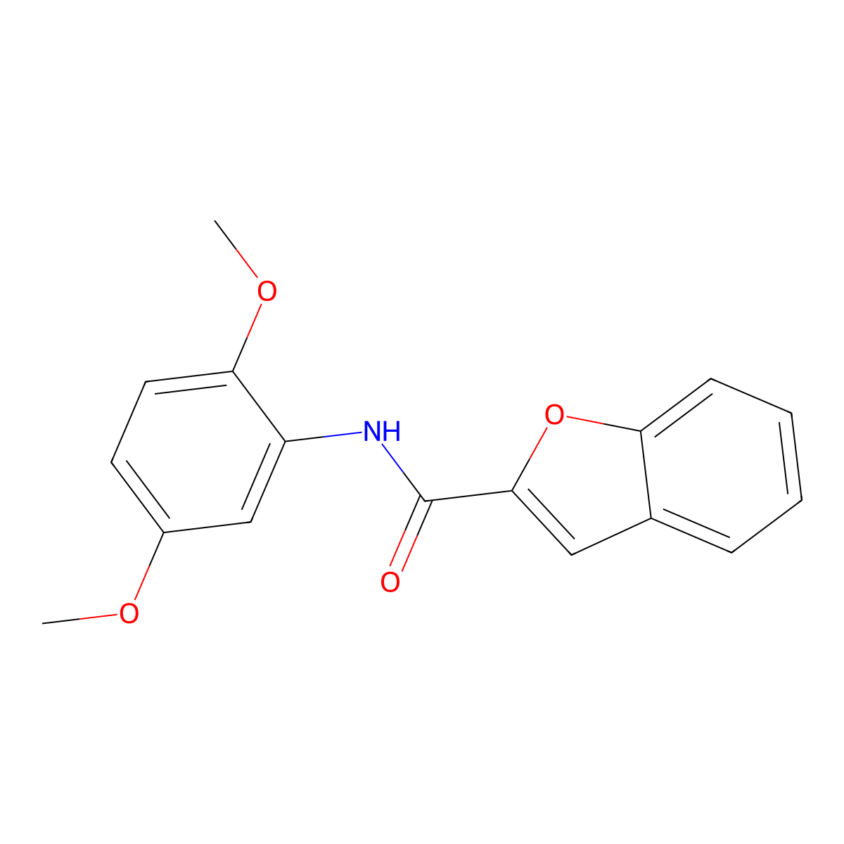 N-(2,5-dimethoxyphenyl)-1-benzofuran-2-carboxamide molecular structure, CAS 304889-21-2