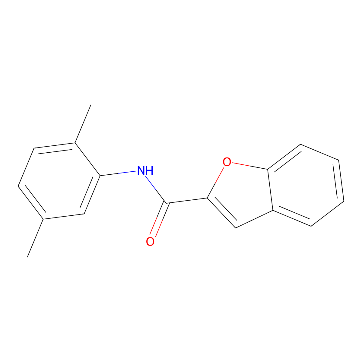 N-(2,5-dimethylphenyl)-1-benzofuran-2-carboxamide molecular structure, CAS 304889-27-8