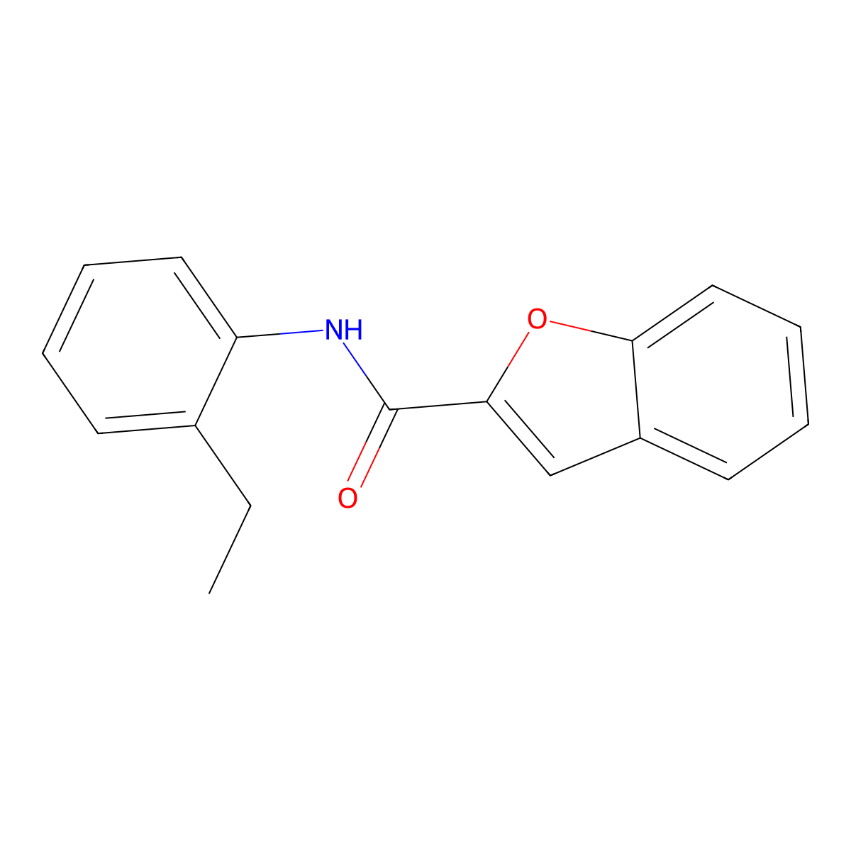 N-(2-ethylphenyl)-1-benzofuran-2-carboxamide molecular structure, CAS 304889-29-0