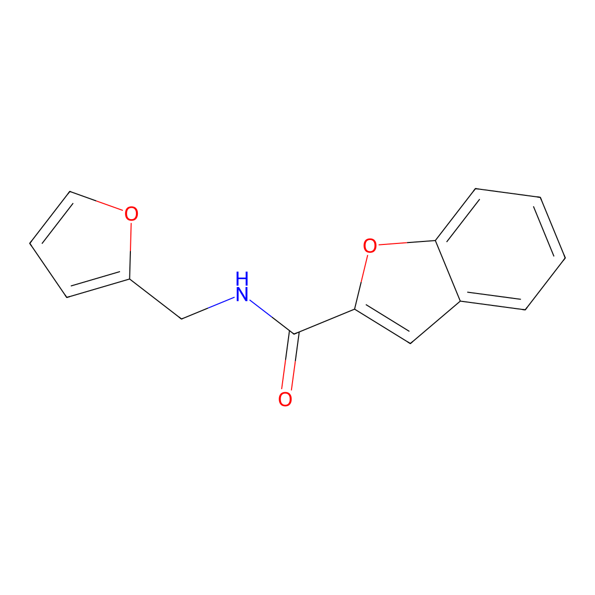 N-(2-furanylmethyl)-2-benzofurancarboxamide molecular structure, CAS 304889-33-6