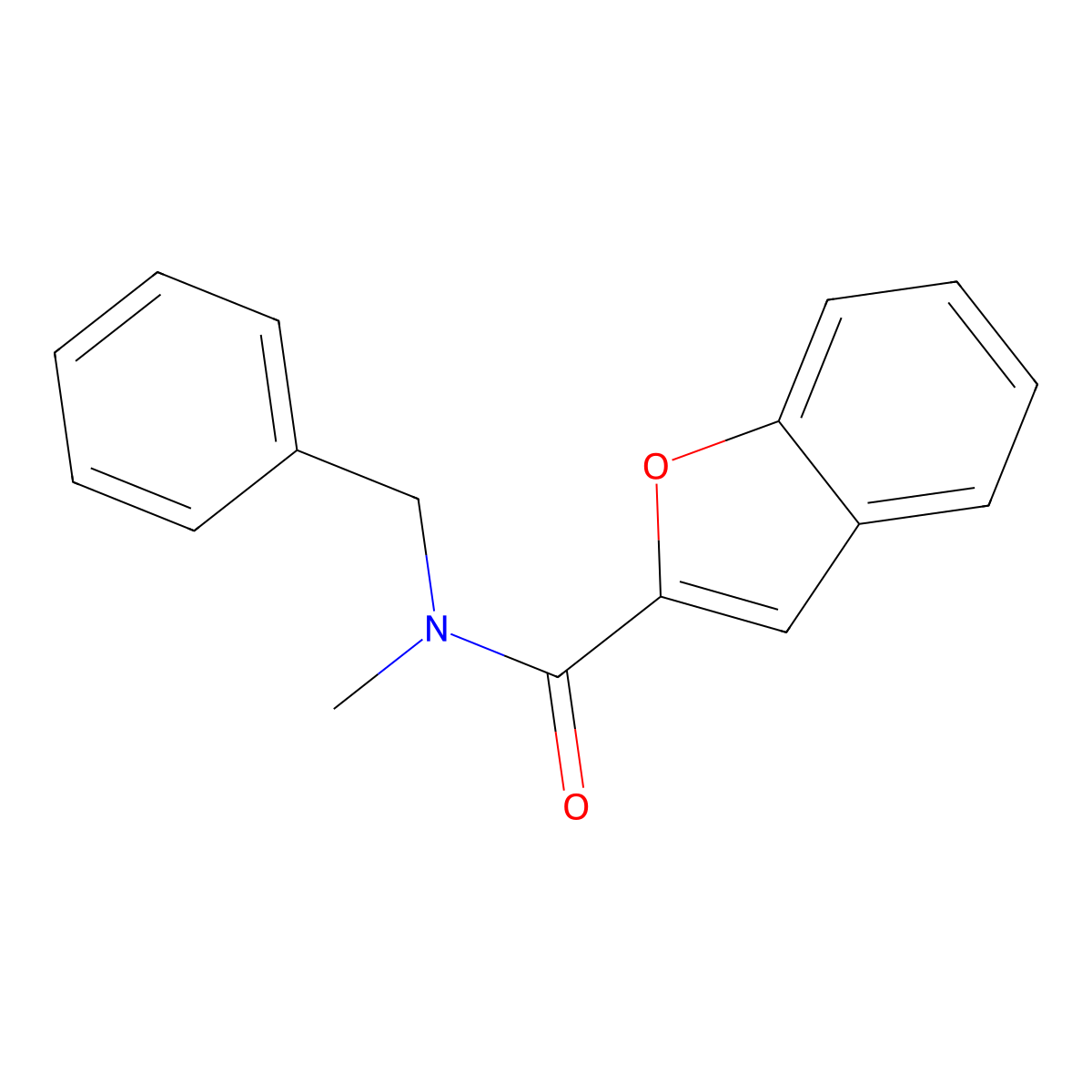 N-benzyl-N-methyl-1-benzofuran-2-carboxamide molecular structure, CAS 304889-46-1