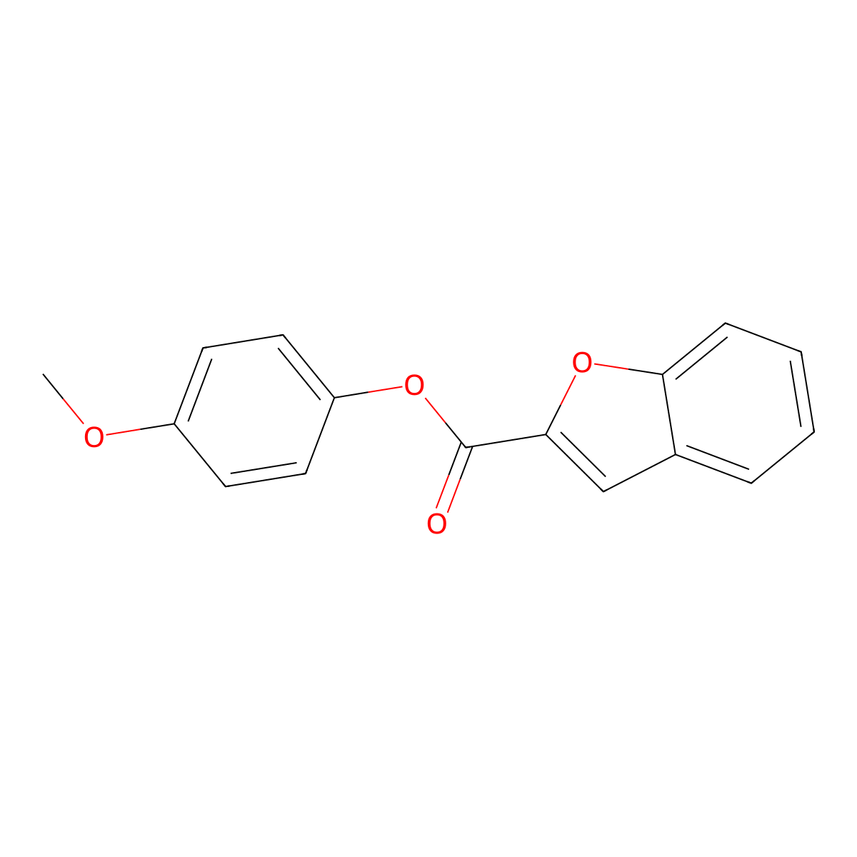 4-Methoxyphenyl 1-benzofuran-2-carboxylate molecular structure, CAS 304889-50-7
