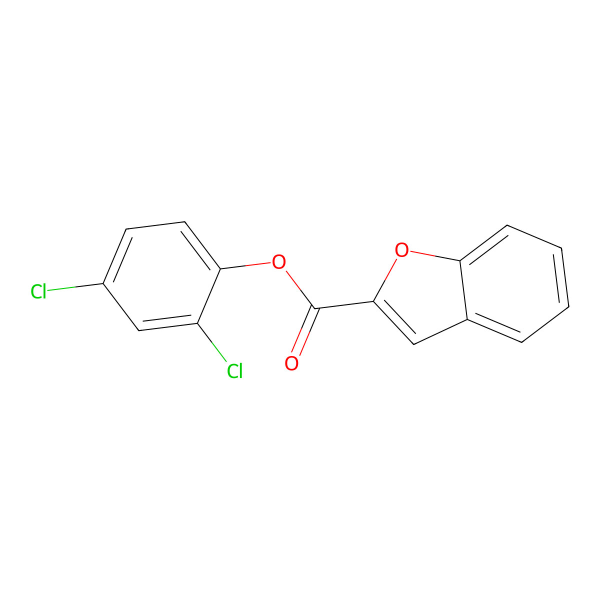 2,4-Dichlorophenyl 1-benzofuran-2-carboxylate molecular structure, CAS 304889-52-9