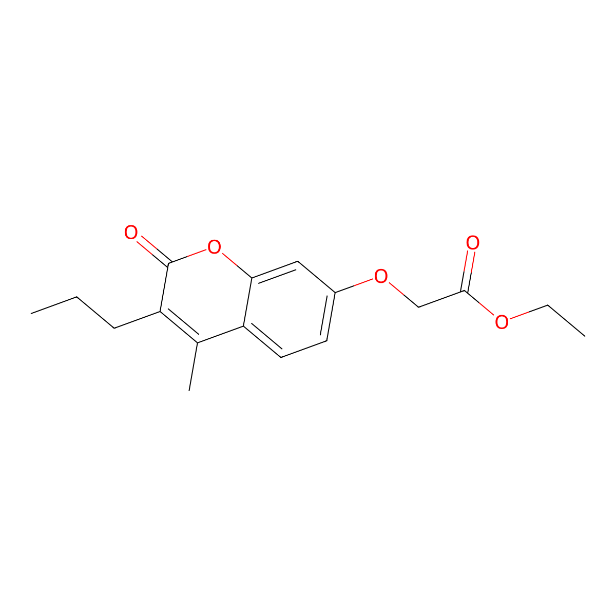 ethyl [(4-methyl-2-oxo-3-propyl-2H-chromen-7-yl)oxy]acetate molecular structure, CAS 304889-90-5