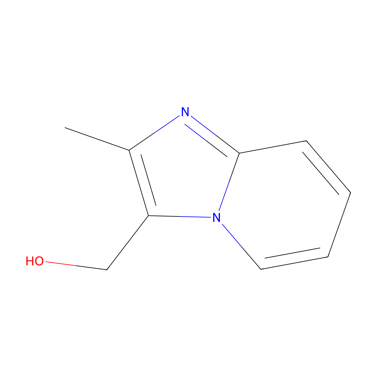 (2-Methylimidazo[1,2-a]pyridin-3-yl)methanol molecular structure, CAS 30489-44-2