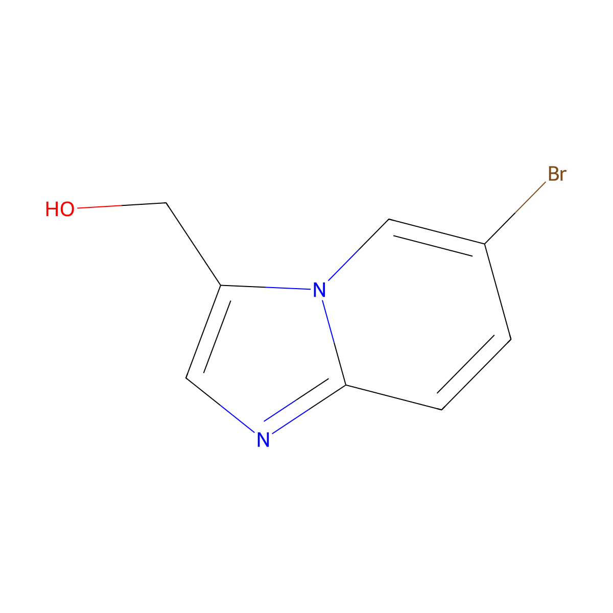 (6-Bromoimidazo[1,2-a]pyridin-3-yl)methanol molecular structure, CAS 30489-47-5