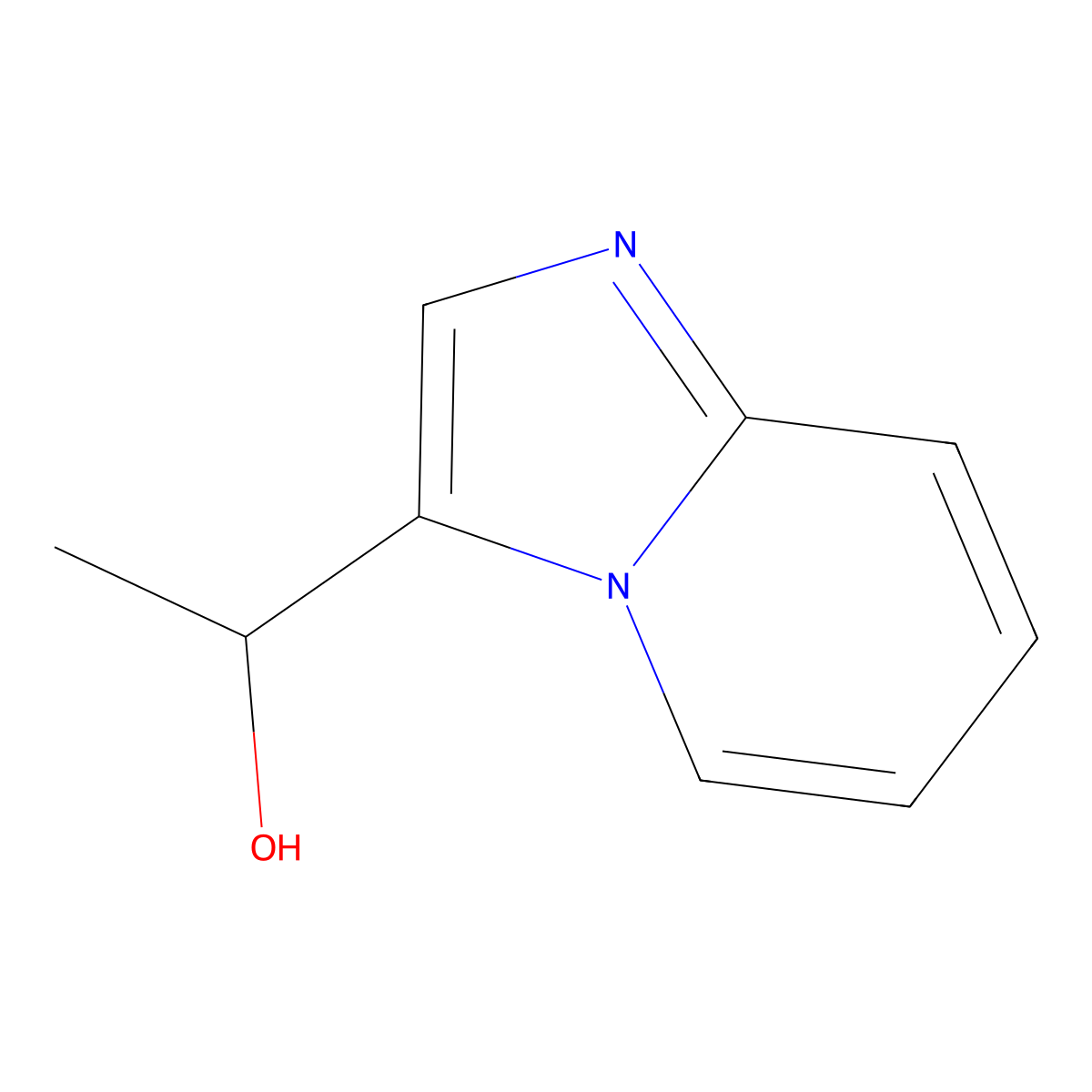 1-(Imidazo[1,2-a]pyridin-3-yl)ethanol molecular structure, CAS 30489-50-0