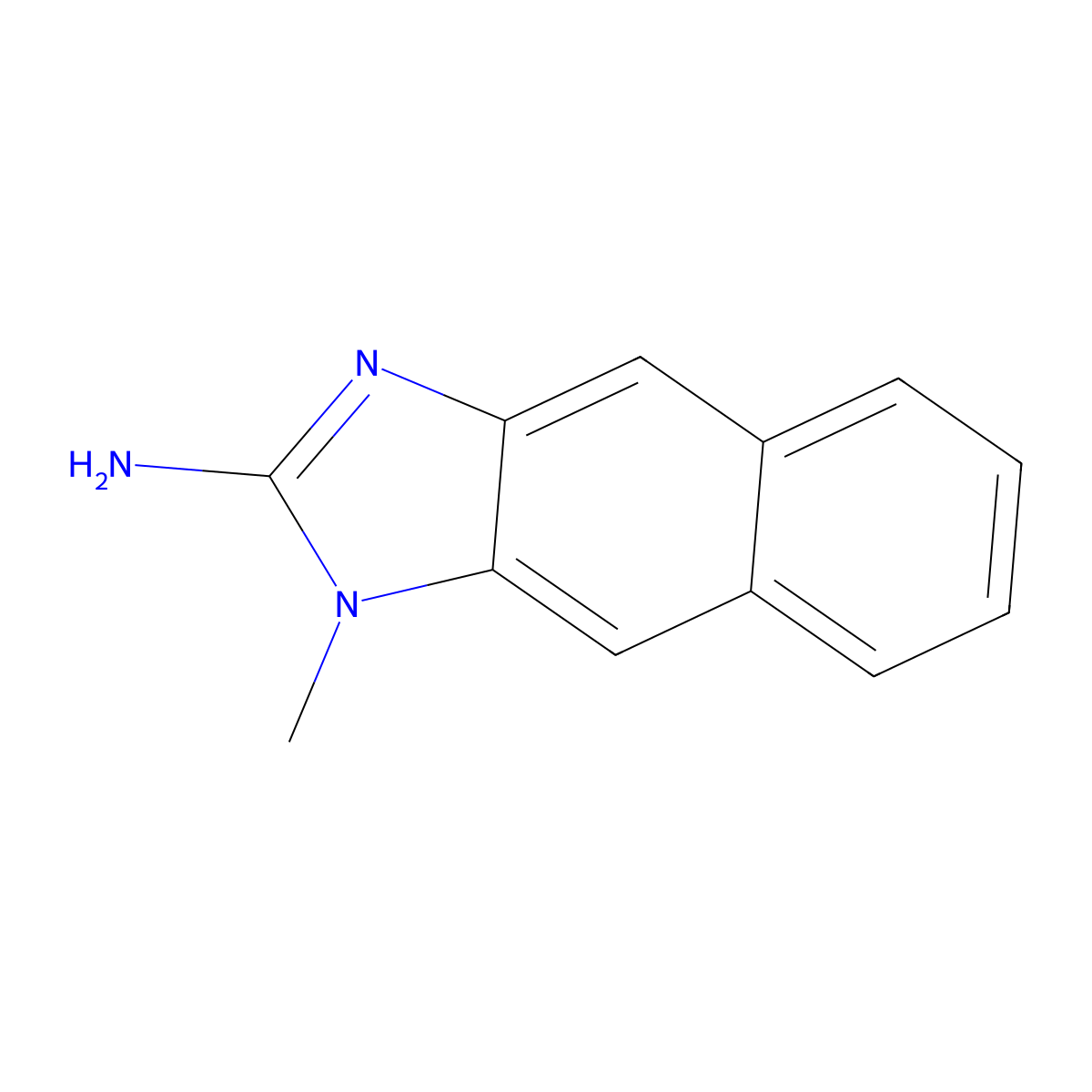 1-methyl-1H-naphtho[2,3-d]imidazol-2-amine molecular structure, CAS 30489-67-9