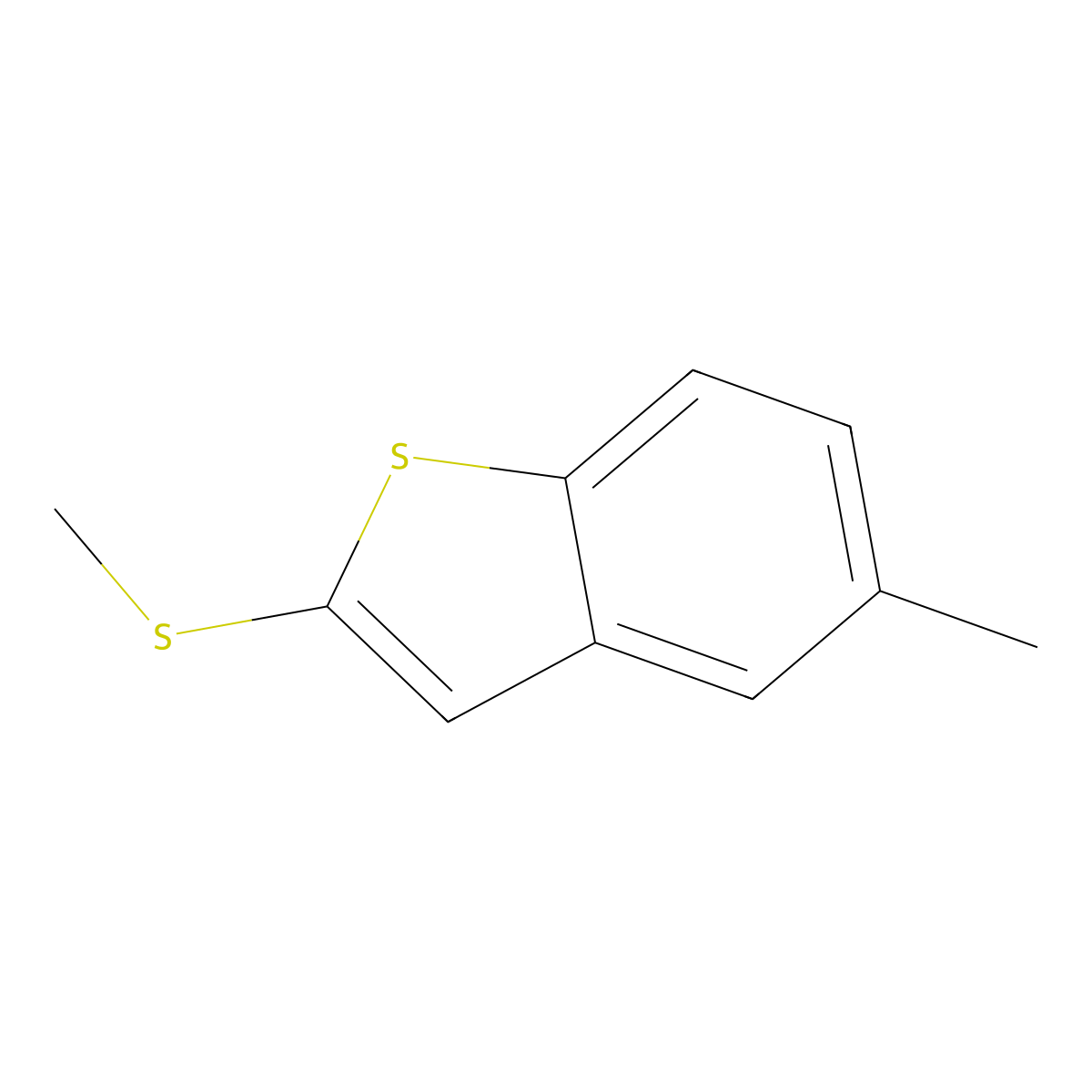 5-Methyl-2-(methylthio)benzo[b]thiophene molecular structure, CAS 30489-82-8