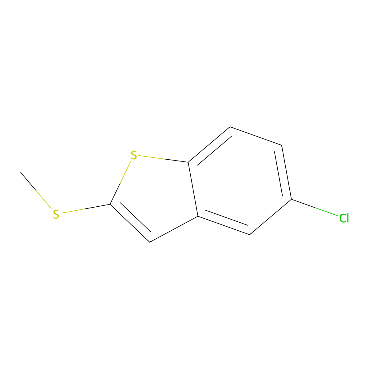 5-Chloro-2-(methylthio)benzo[b]thiophene molecular structure, CAS 30489-83-9
