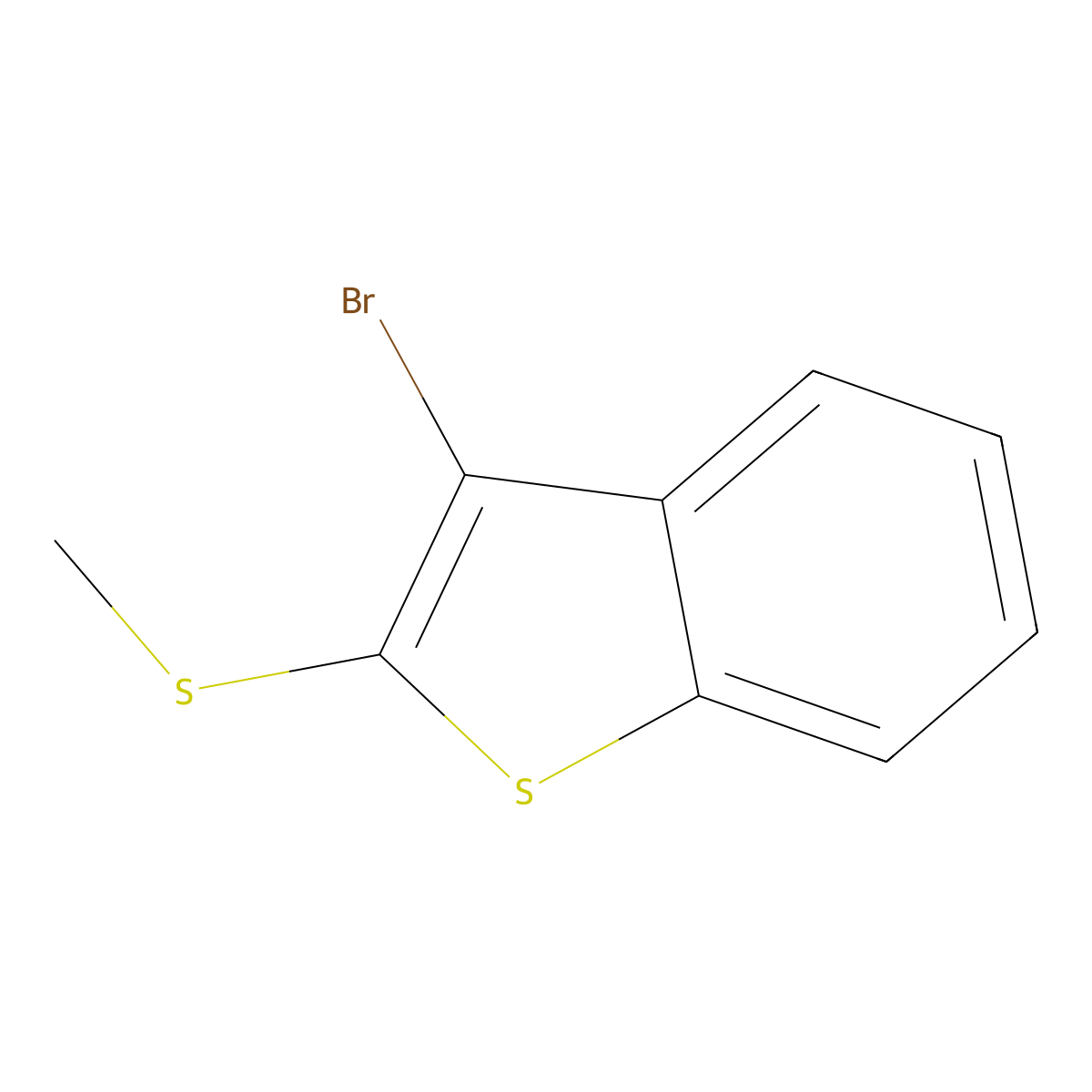 3-Bromo-2-(methylthio)benzo[b]thiophene molecular structure, CAS 30489-88-4