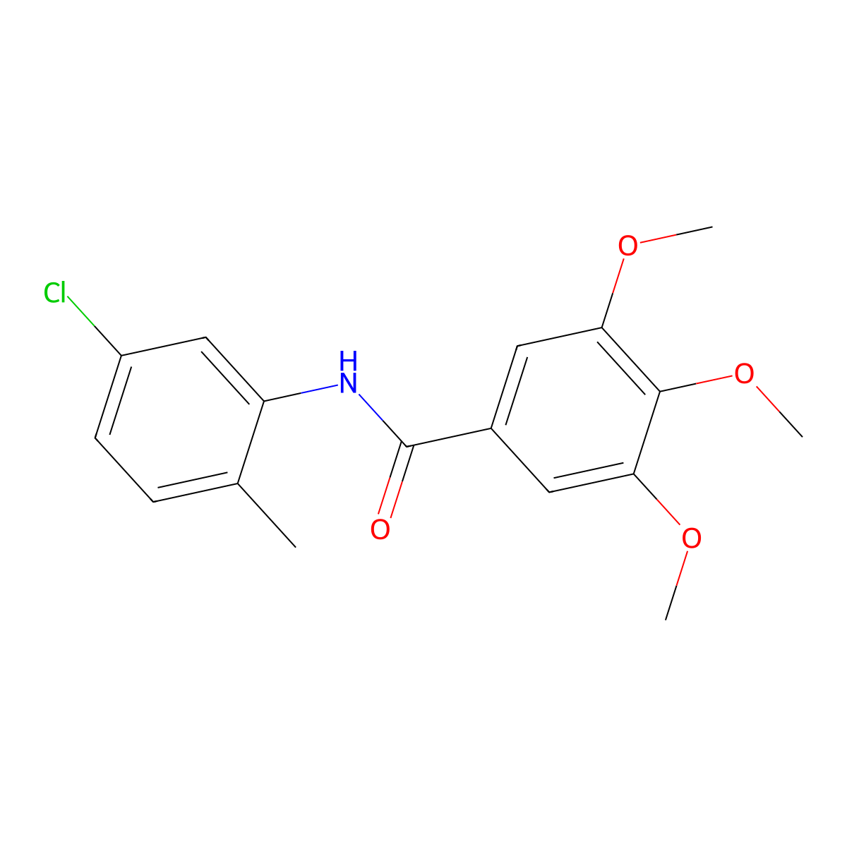 N-(5-chloro-2-methylphenyl)-3,4,5-trimethoxybenzamide molecular structure, CAS 304890-09-3