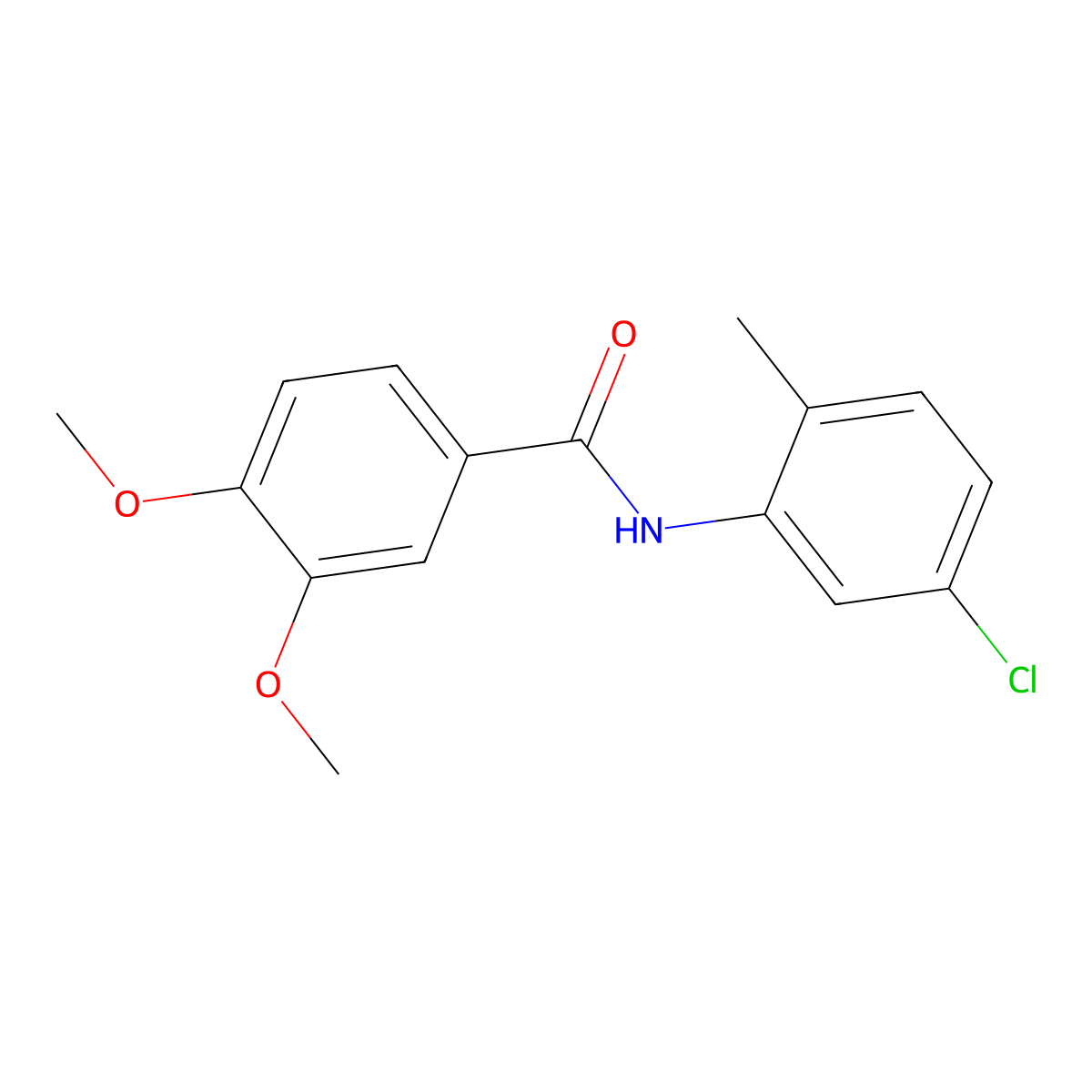 N-(5-chloro-2-methylphenyl)-3,4-dimethoxybenzamide molecular structure, CAS 304890-13-9