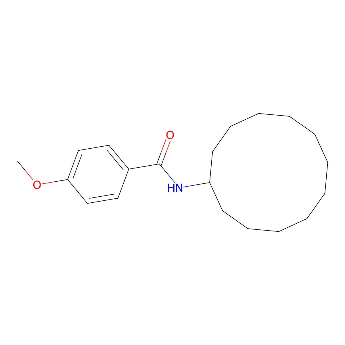 N-cyclododecyl-4-methoxybenzamide molecular structure, CAS 304890-27-5