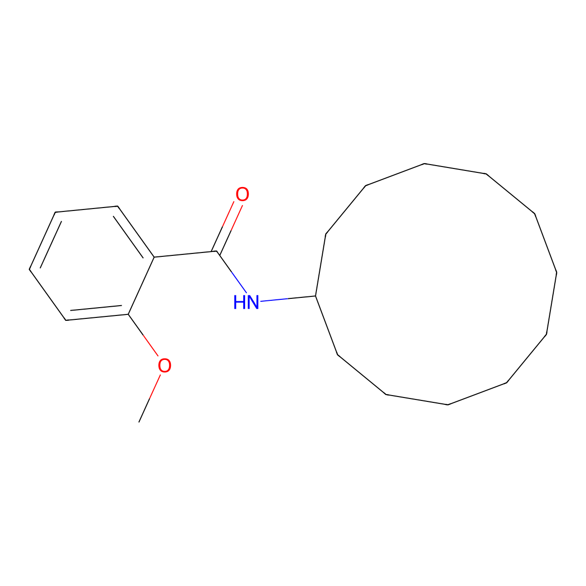 N-cyclododecyl-2-methoxybenzamide molecular structure, CAS 304890-28-6