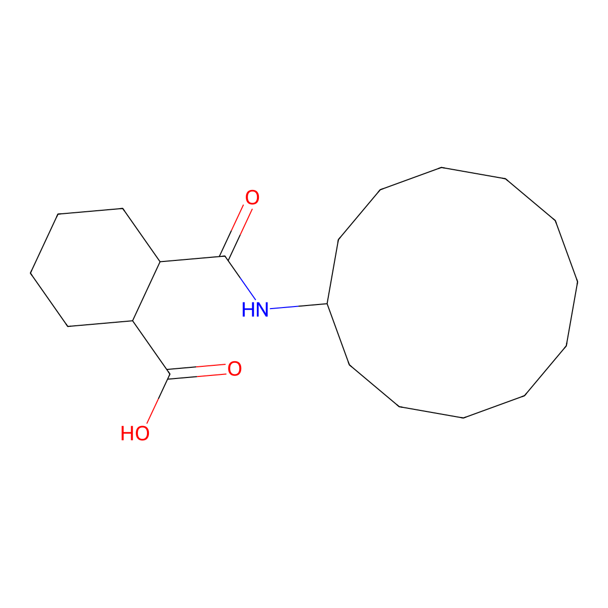 2-[(Cyclododecylamino)carbonyl]cyclohexanecarboxylic acid molecular structure, CAS 304890-39-9