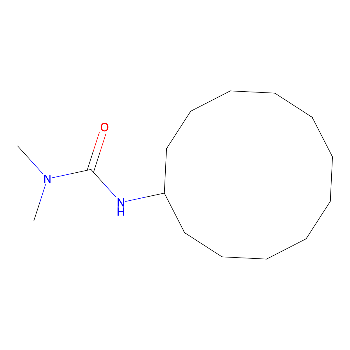 3-Cyclododecyl-1,1-dimethylurea molecular structure, CAS 304890-40-2