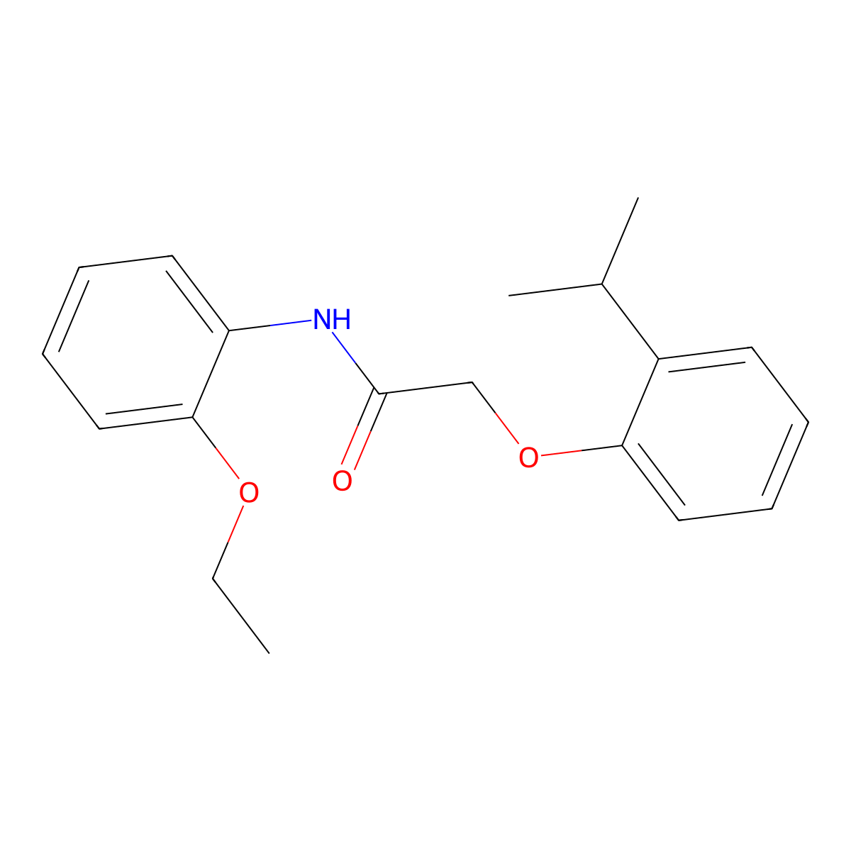 N-(2-ethoxyphenyl)-2-[2-(propan-2-yl)phenoxy]acetamide molecular structure, CAS 304890-49-1