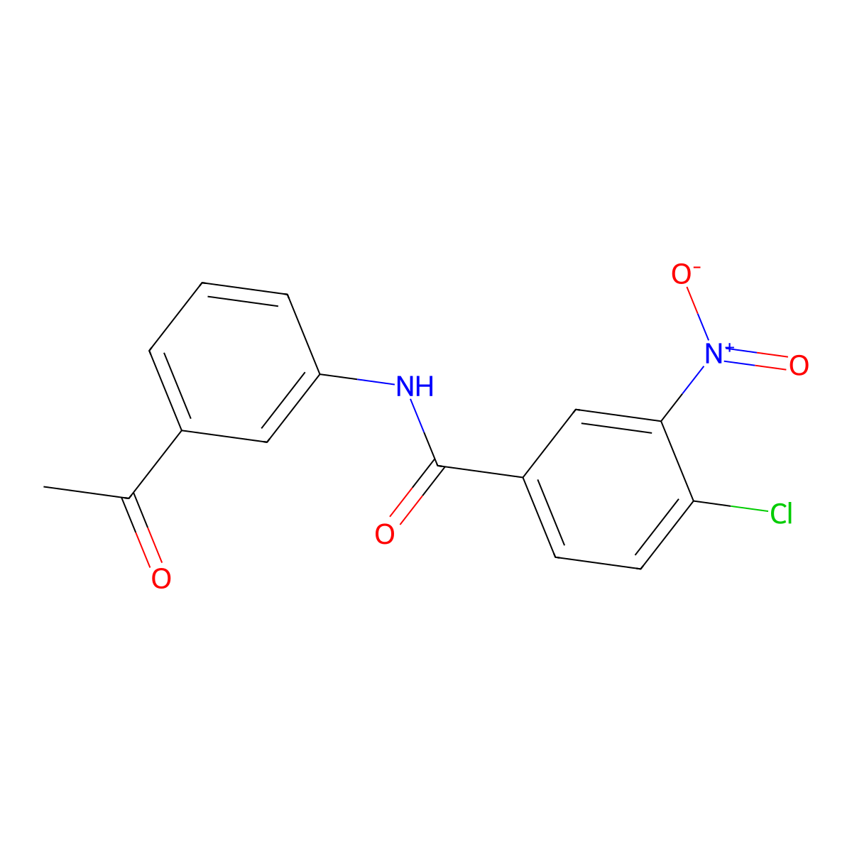 N-(3-acetylphenyl)-4-chloro-3-nitrobenzamide molecular structure, CAS 304890-75-3