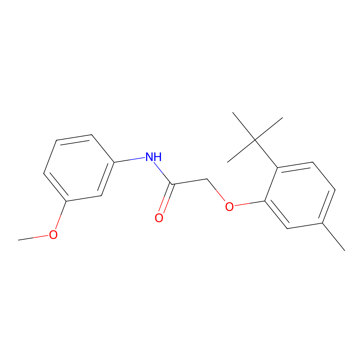 2-(2-tert-butyl-5-methylphenoxy)-N-(3-methoxyphenyl)acetamide molecular structure, CAS 304890-77-5