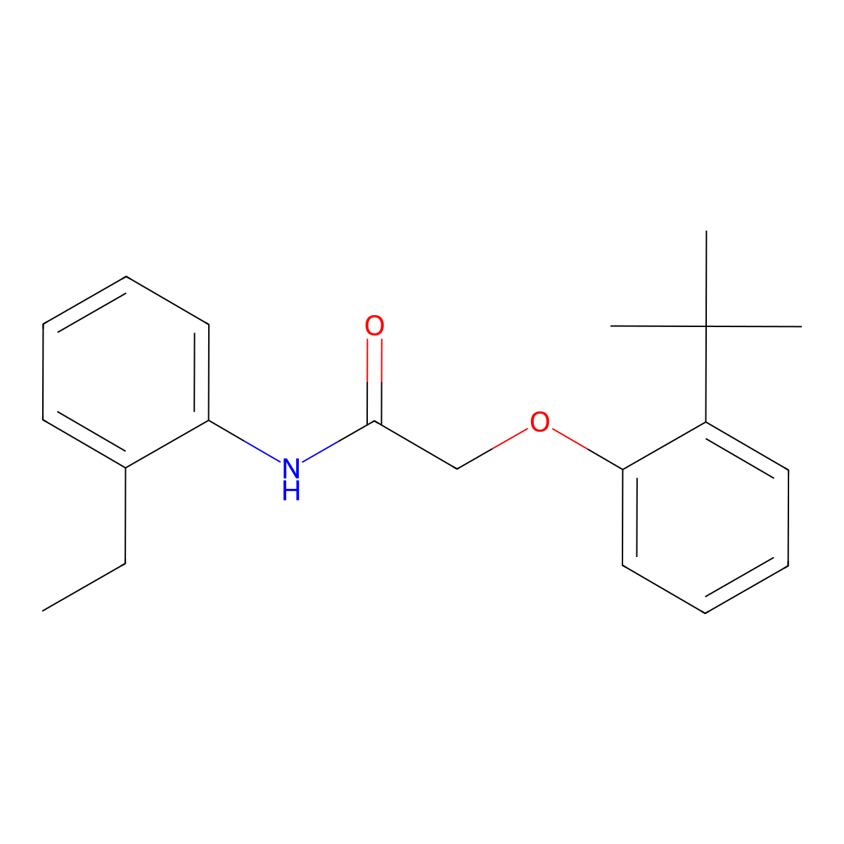 2-(2-tert-butylphenoxy)-N-(2-ethylphenyl)acetamide molecular structure, CAS 304892-63-5