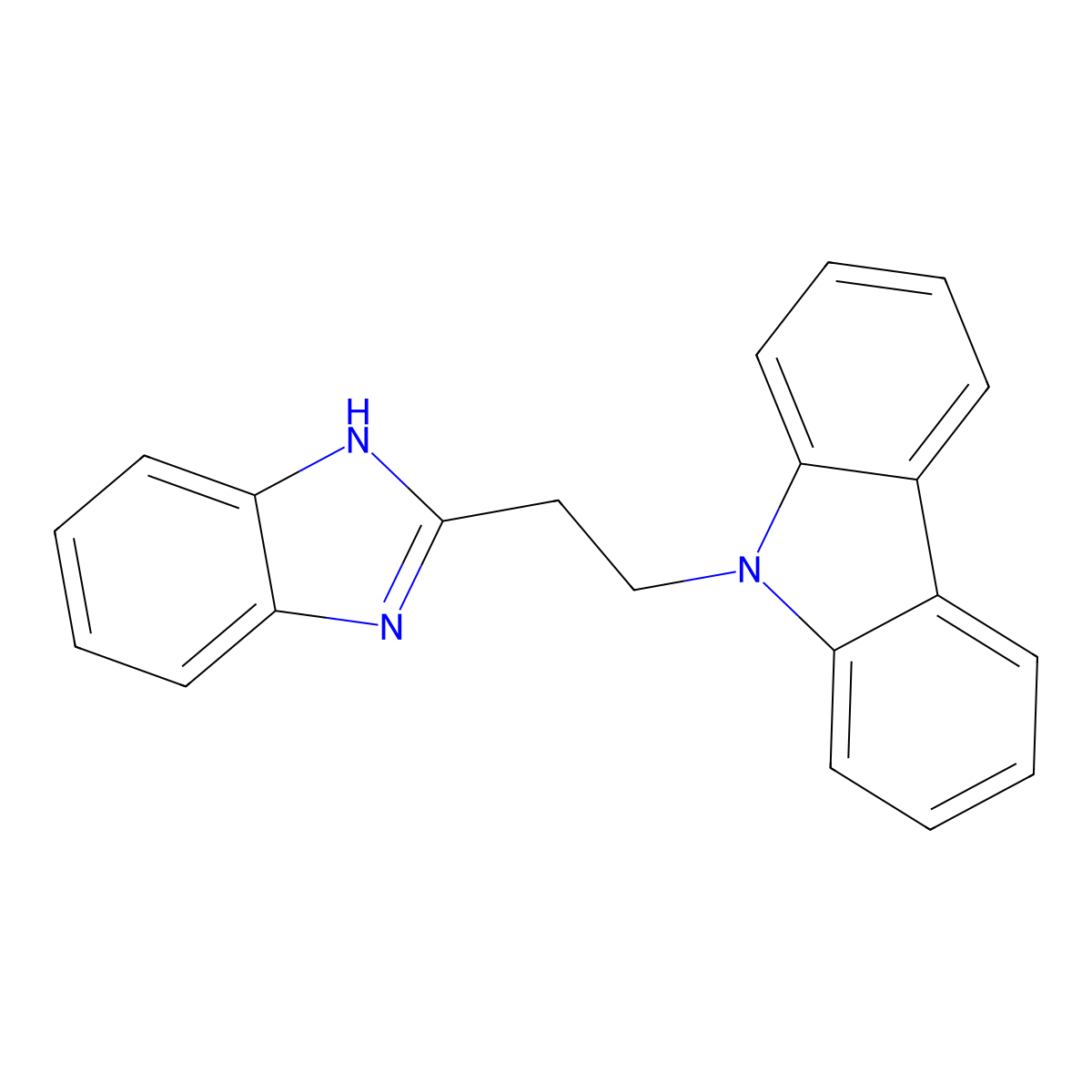 9-[2-(1H-benzimidazol-2-yl)ethyl]carbazole molecular structure, CAS 304893-78-5