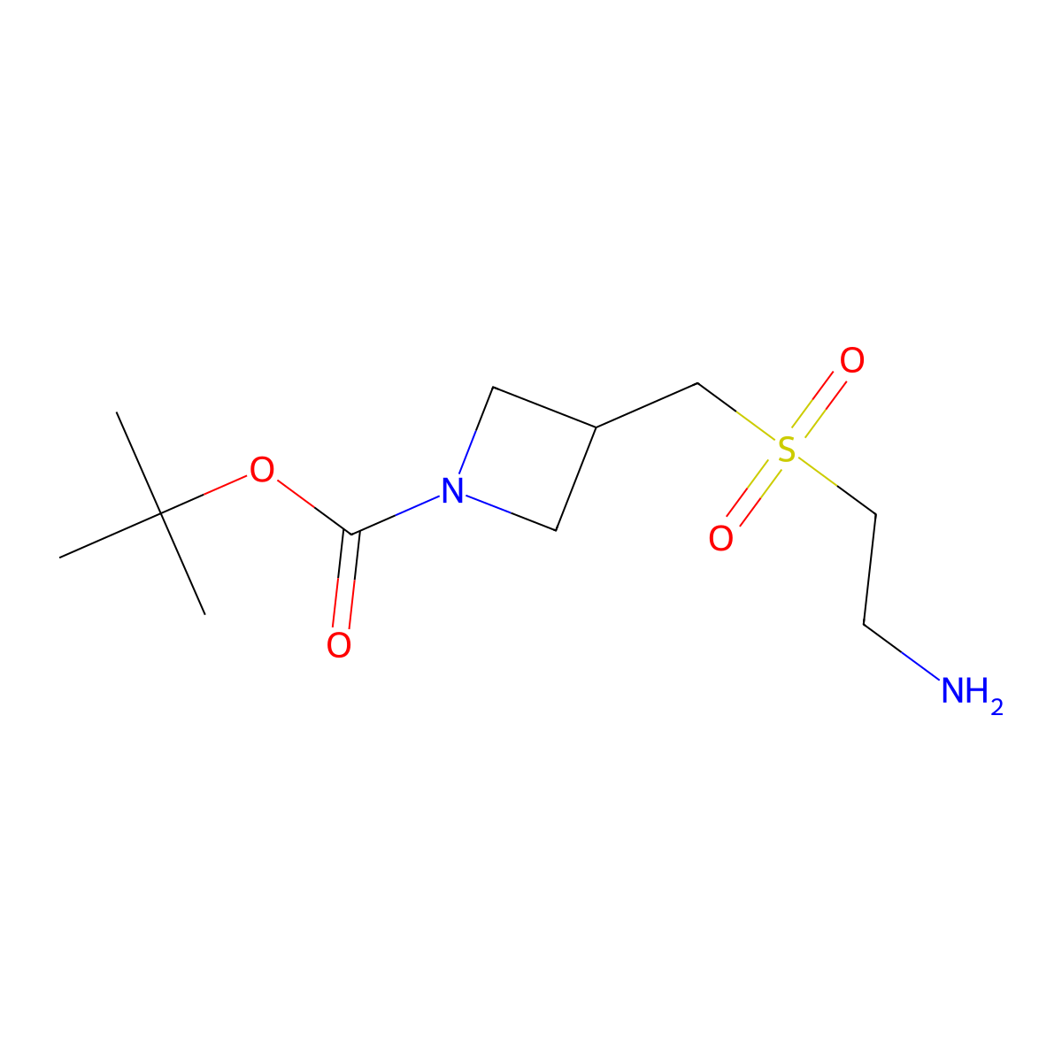 Tert-butyl 3-[(2-aminoethanesulfonyl)methyl]azetidine-1-carboxylate molecular structure, CAS 3048939-13-2
