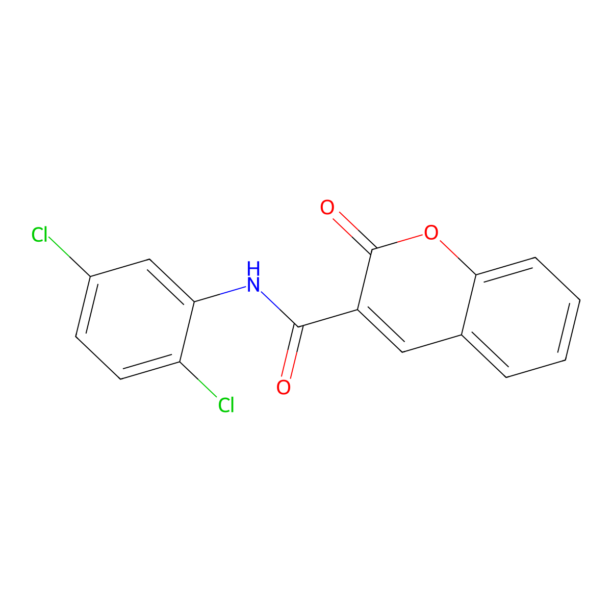 N-(2,5-dichlorophenyl)-2-oxo-2H-chromene-3-carboxamide molecular structure, CAS 304894-62-0