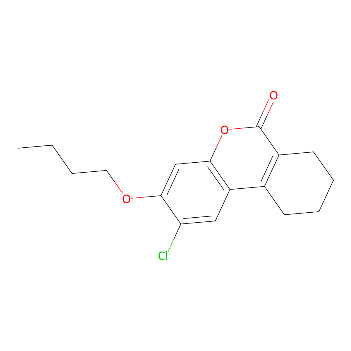 3-butoxy-2-chloro-7,8,9,10-tetrahydro-6H-benzo[c]chromen-6-one molecular structure, CAS 304894-67-5