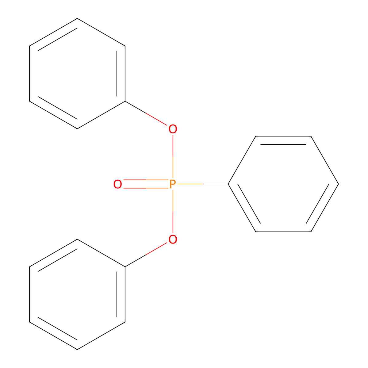 Diphenyl P-phenylphosphonate molecular structure, CAS 3049-24-9