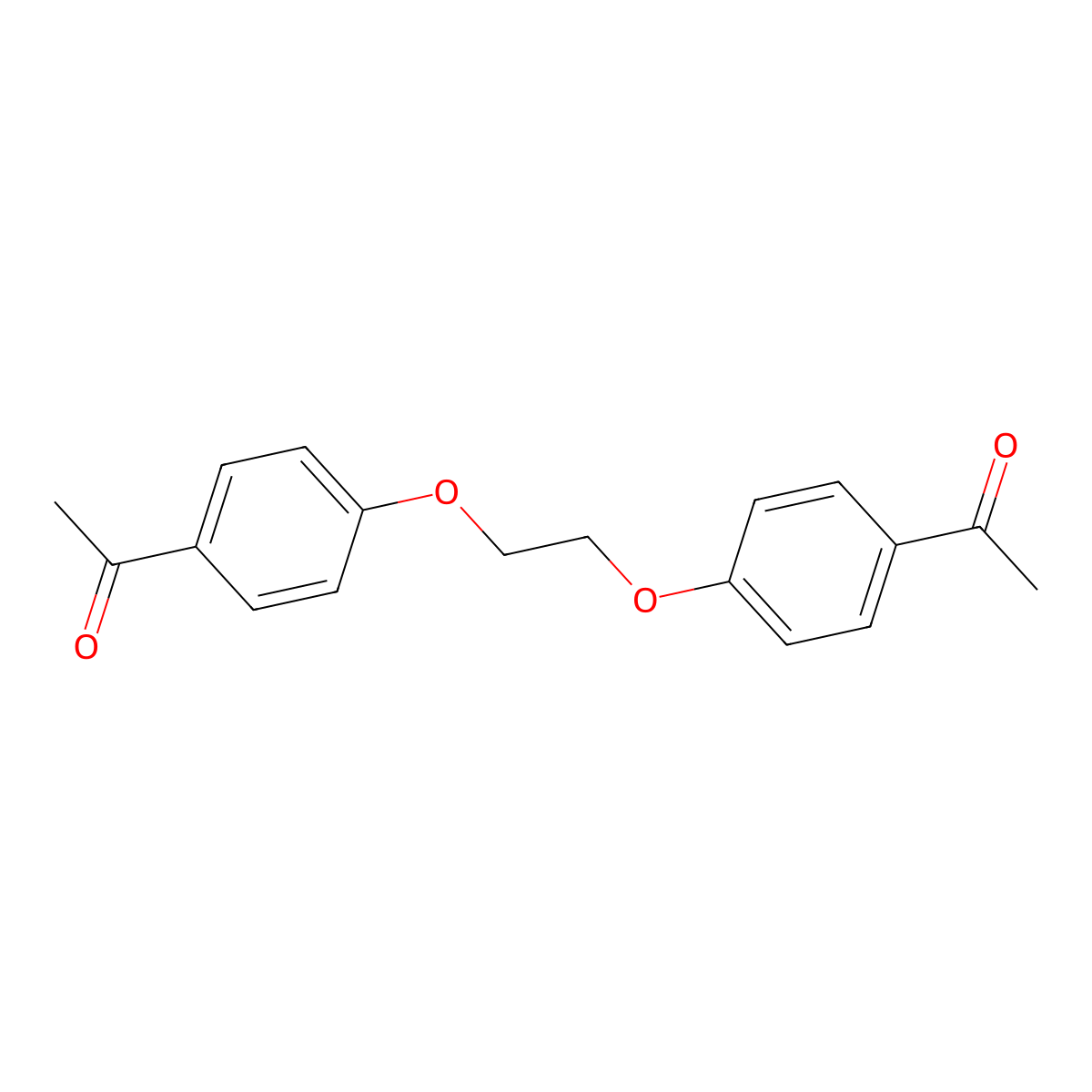 1,1'-(1,2-Ethanediylbis(oxy-4,1-phenylene))bis(ethanone) molecular structure, CAS 3049-29-4