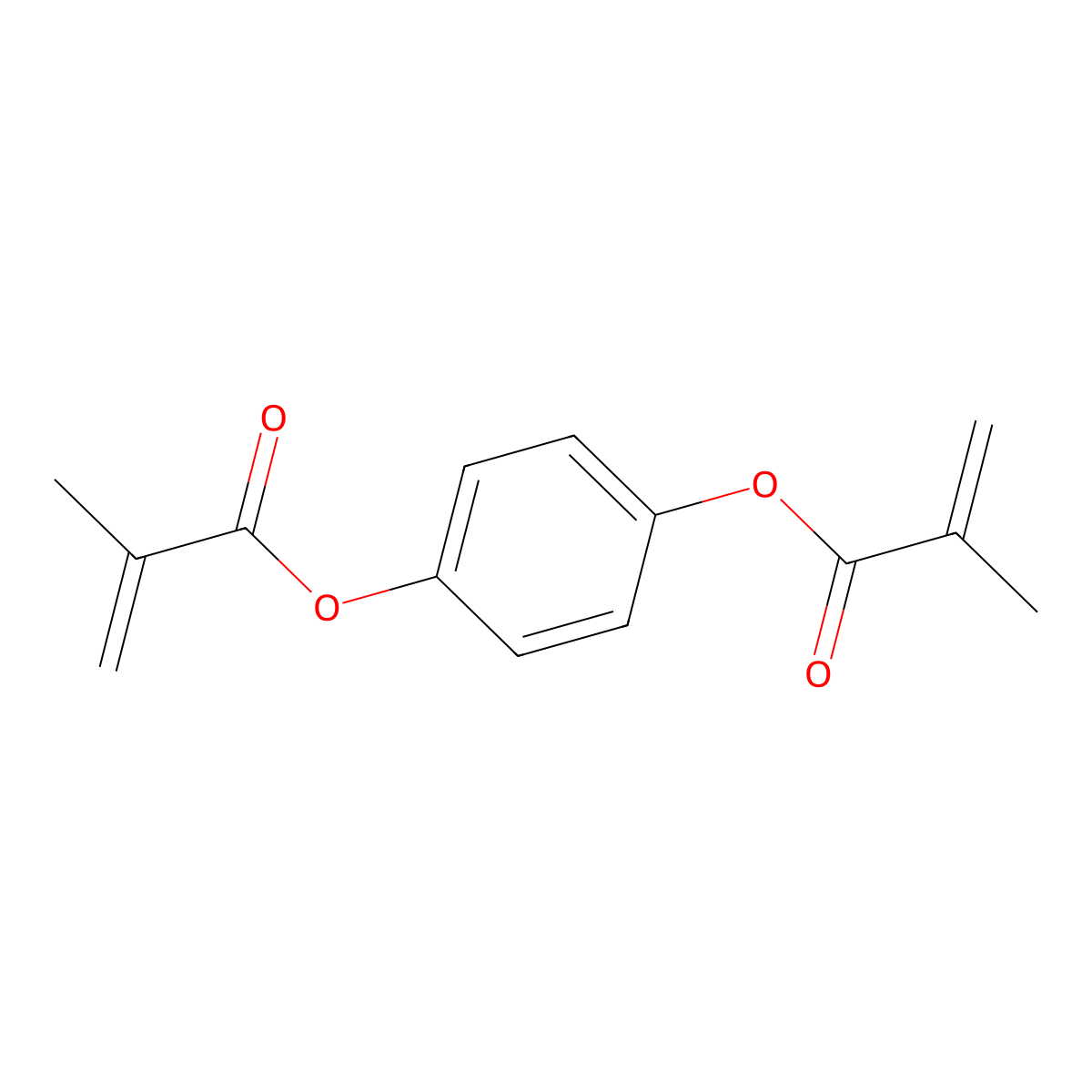 1,4-Phenylene bismethacrylate molecular structure, CAS 3049-31-8