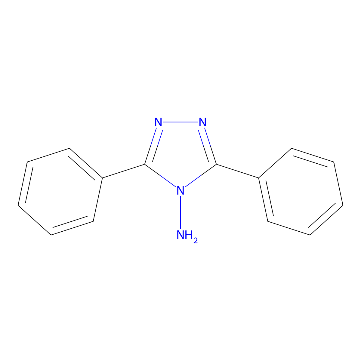 3,5-Diphenyl-4H-1,2,4-triazol-4-amine molecular structure, CAS 3049-45-4