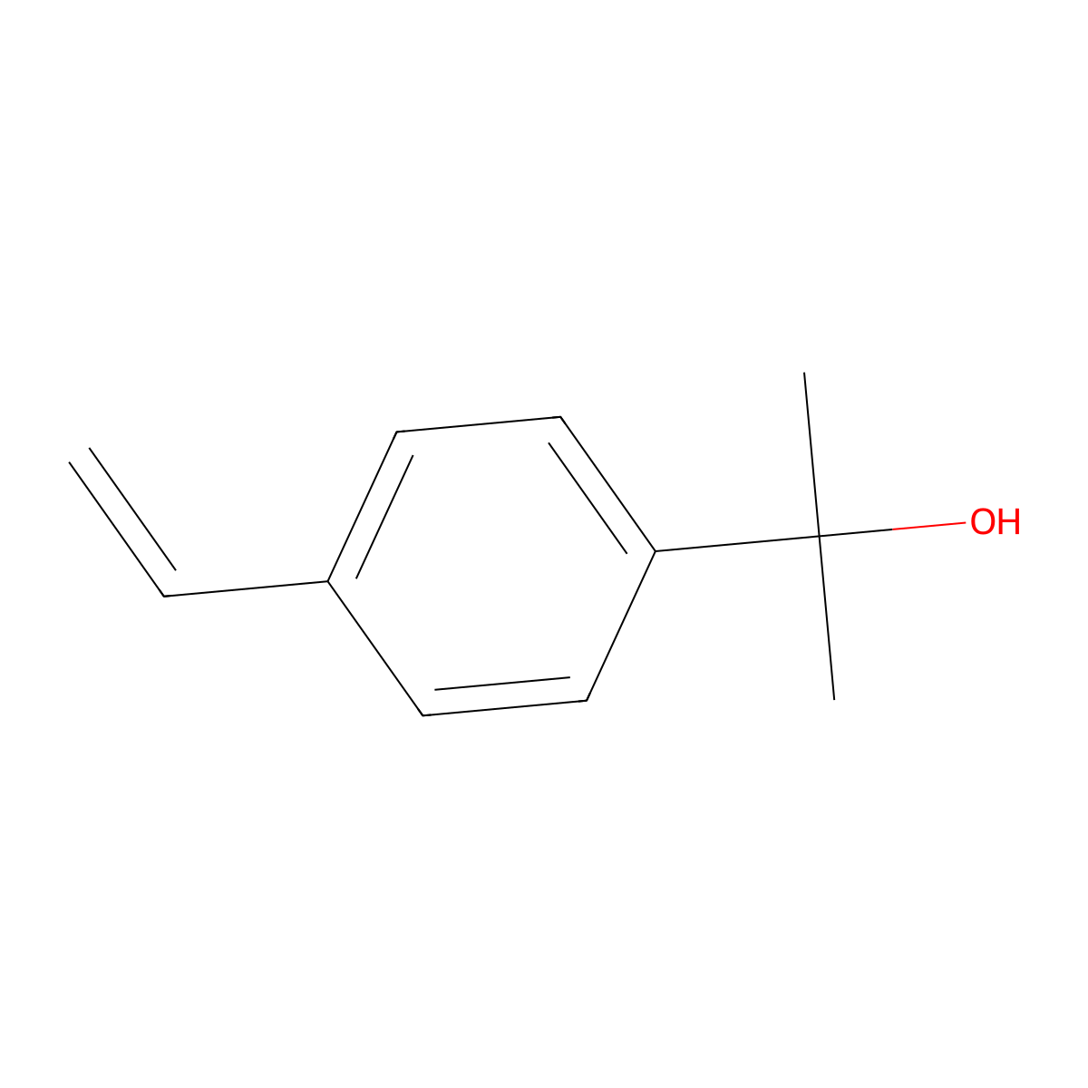 2-(4-Vinylphenyl)propan-2-ol molecular structure, CAS 3049-88-5