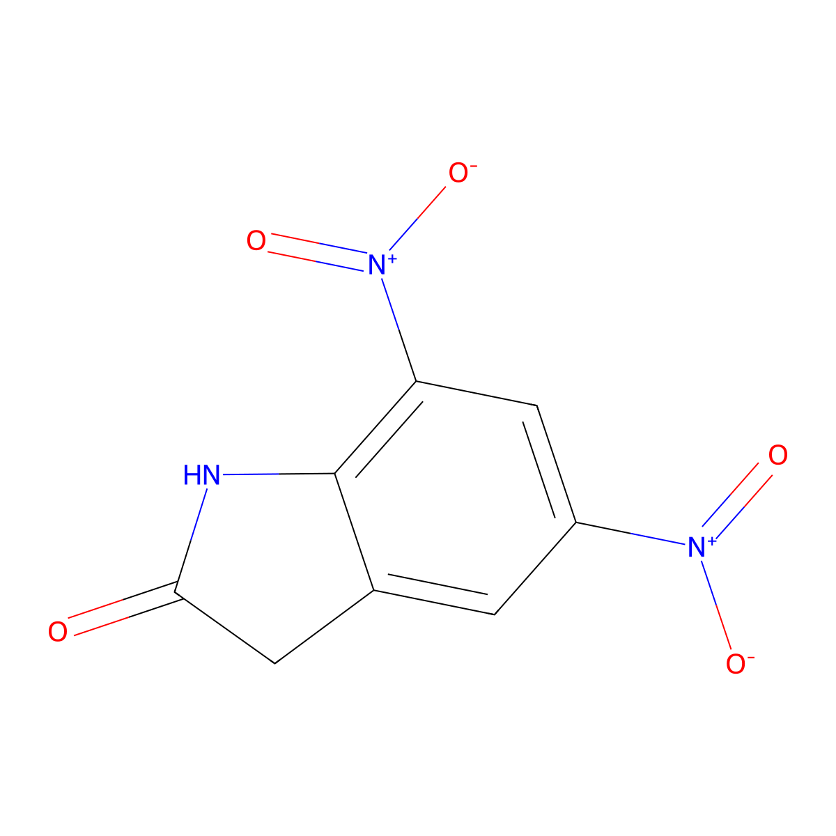 5,7-Dinitrooxindole molecular structure, CAS 30490-21-2