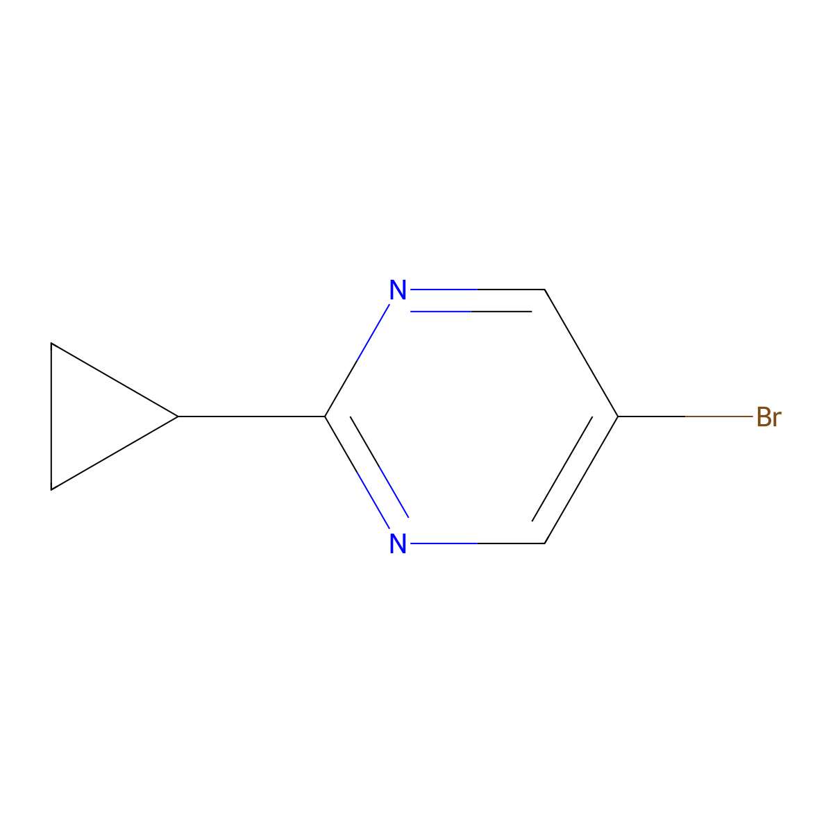 5-Bromo-2-cyclopropylpyrimidine molecular structure, CAS 304902-96-3
