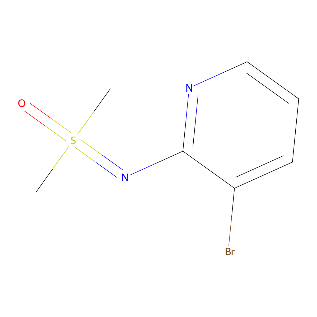 [(3-Bromopyridin-2-yl)imino]dimethyl-lambda6-sulfanone molecular structure, CAS 3049044-99-4
