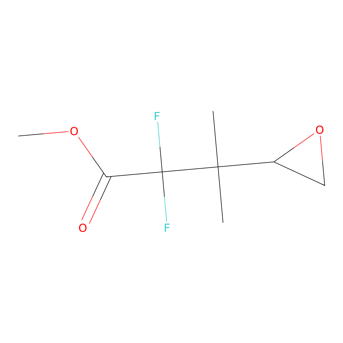 Methyl 2,2-difluoro-3-methyl-3-(oxiran-2-yl)butanoate molecular structure, CAS 3049049-56-8