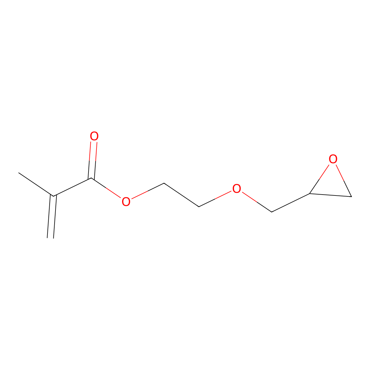 2-(Oxiran-2-ylmethoxy)ethyl methacrylate molecular structure, CAS 30491-79-3