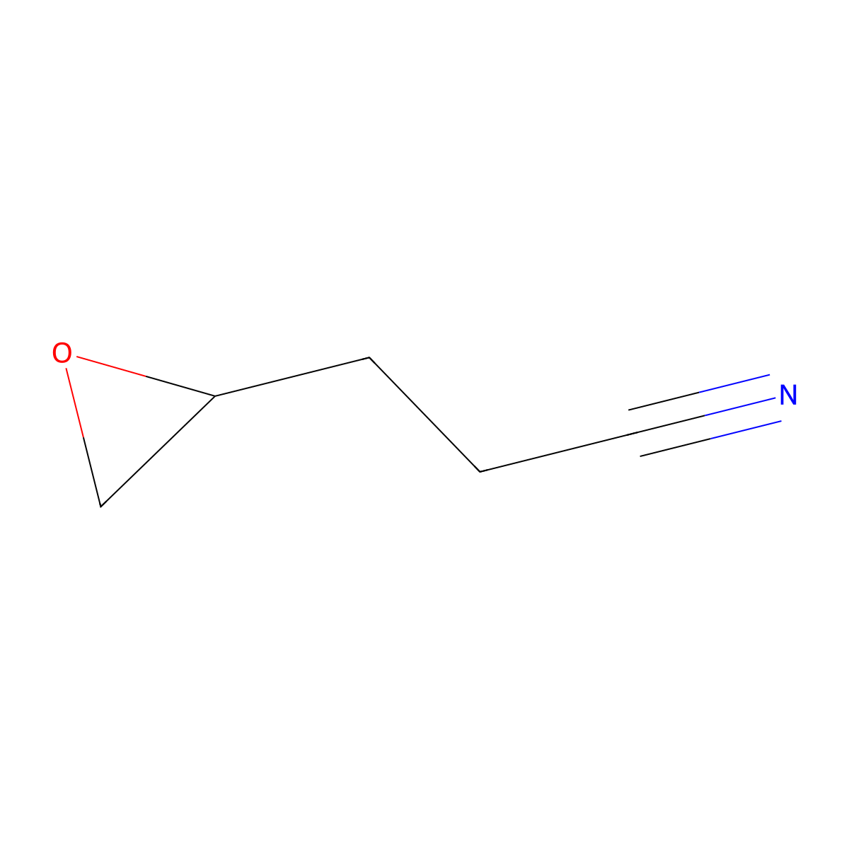 3-(Oxiran-2-yl)propanenitrile molecular structure, CAS 30491-94-2