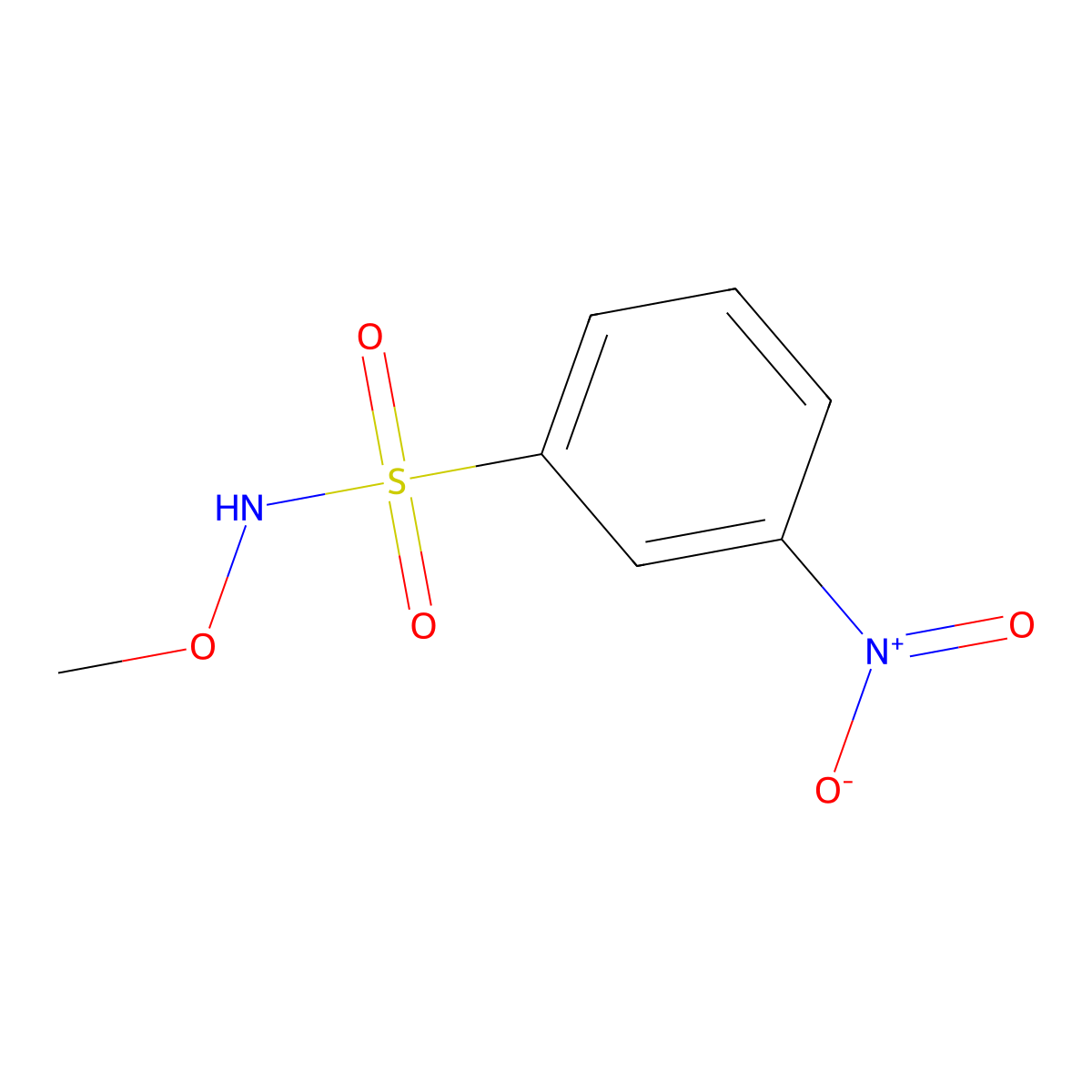 Benzenesulfonamide, N-methoxy-3-nitro- molecular structure, CAS 304912-75-2