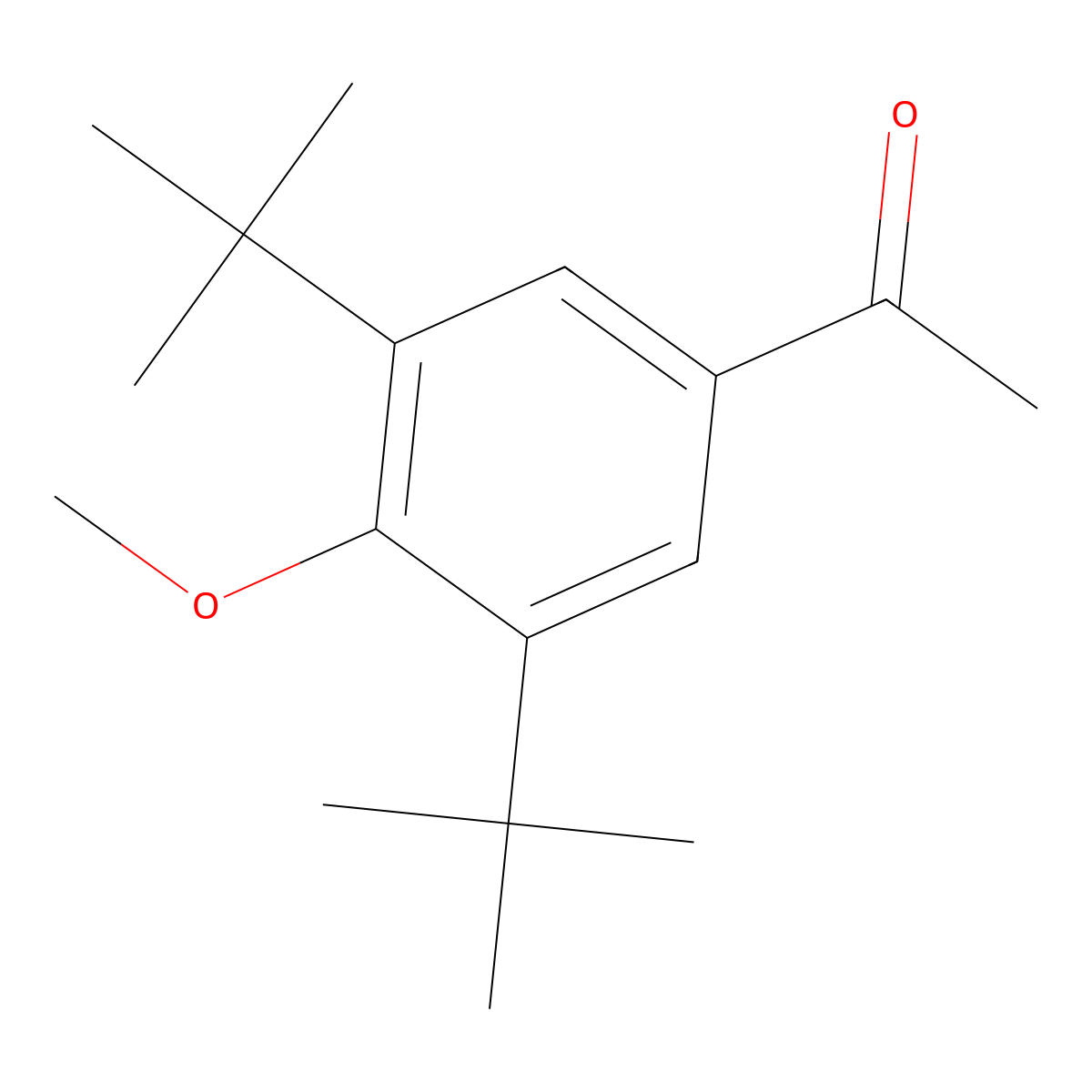 1-(3,5-Di-tert-butyl-4-methoxyphenyl)ethanone molecular structure, CAS 30492-50-3