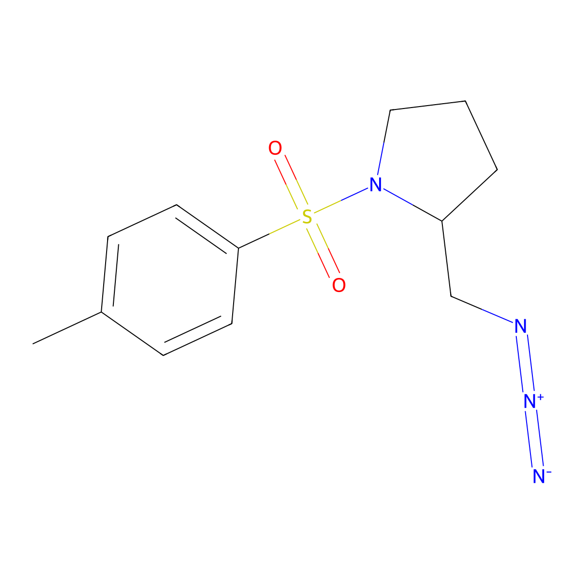 2-(Azidomethyl)-1-(4-methylbenzenesulfonyl)pyrrolidine molecular structure, CAS 3049251-68-2
