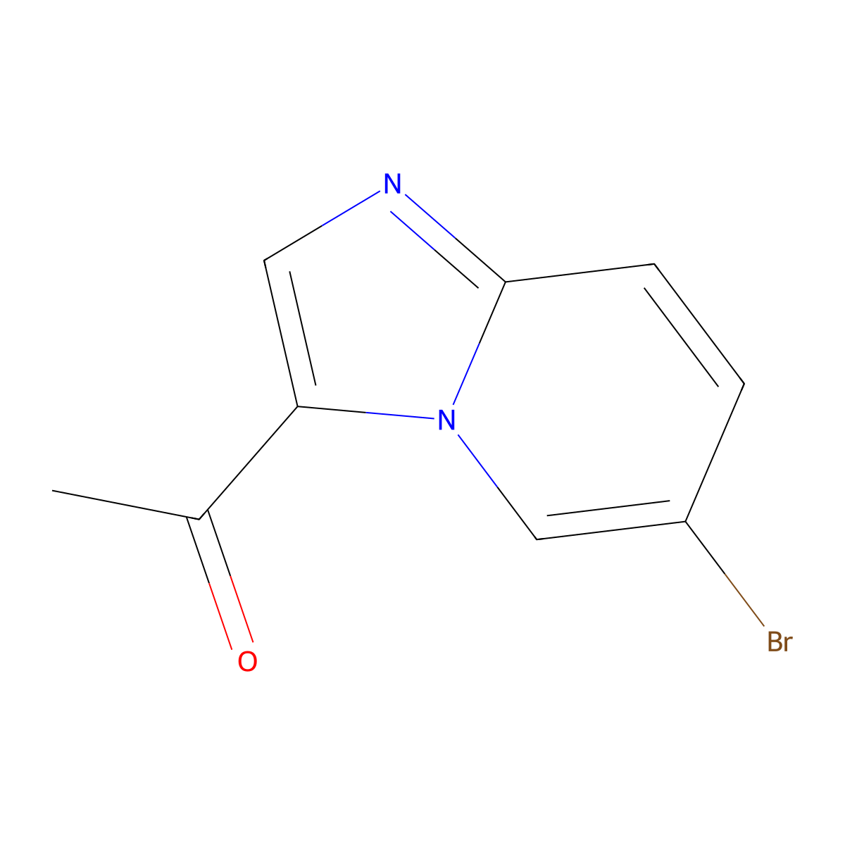 1-(6-Bromoimidazo[1,2-a]pyridin-3-yl)ethanone molecular structure, CAS 30493-41-5