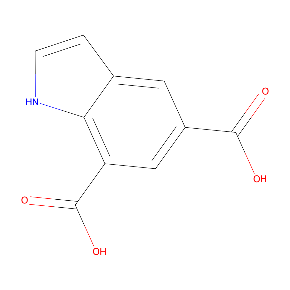 1H-Indole-5,7-dicarboxylic acid molecular structure, CAS 3049388-82-8