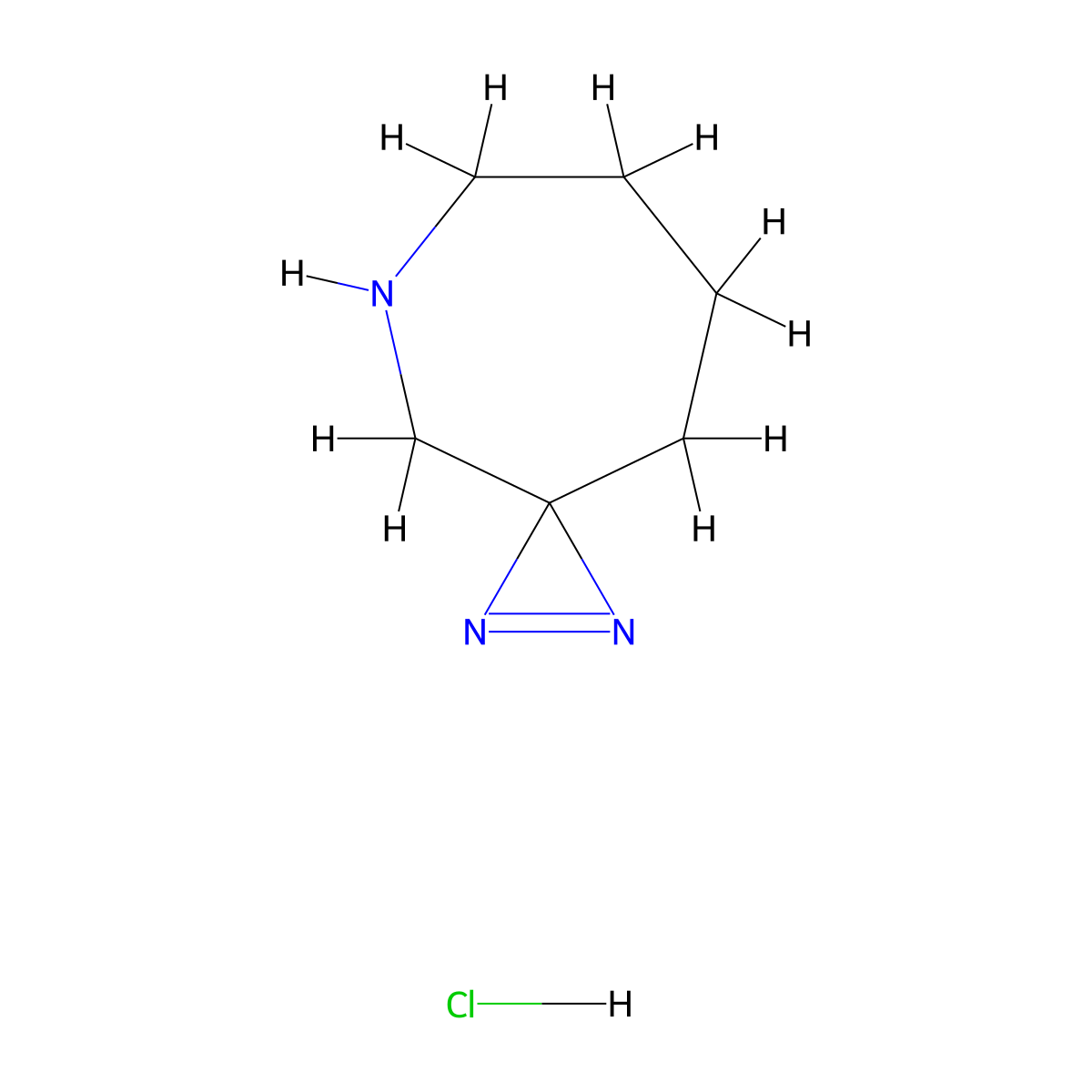 1,2,5-Triazaspiro[2.6]non-1-ene Hydrochloride molecular structure, CAS 3049388-90-8